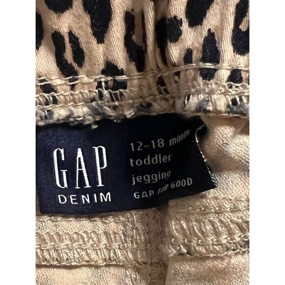 GAP Denim Leopard Jeans Infant Girls Size 12-18 months Excellent VERY gently use - Picture 3 of 3